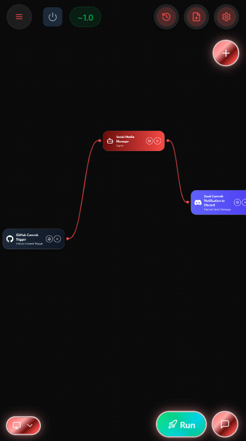Mobile workflow builder screen UI design